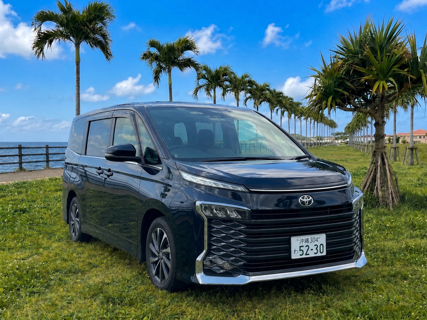 TOYOTA VOXY (with Safety Deductible Coverage) Free taxi transfer from Naha Airport, Kokusai Street, and nearby hotels