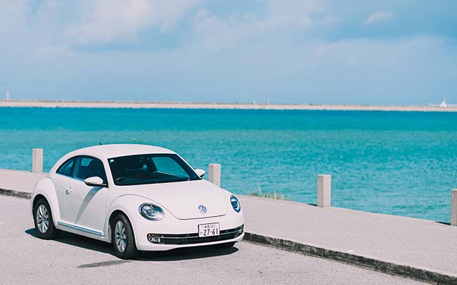 Volkswagen The Beetle 🌺 Kokusai-dori・Kencho-mae 🌺 NOC Deductible Waiver & Free Taxi Transfer from Naha Airport